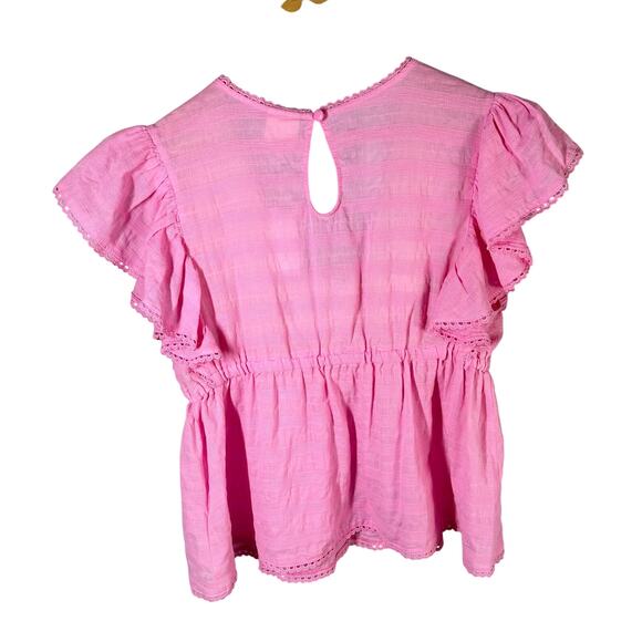 Anthropologie Plenty by Tracy Reese Embroidered Babydoll Blouse Large - Picture 2 of 13